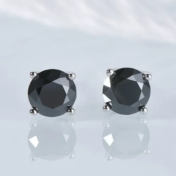 8MM S925 Sterling Silver CZ Stud Earrings for Women/Girl, US19251026
